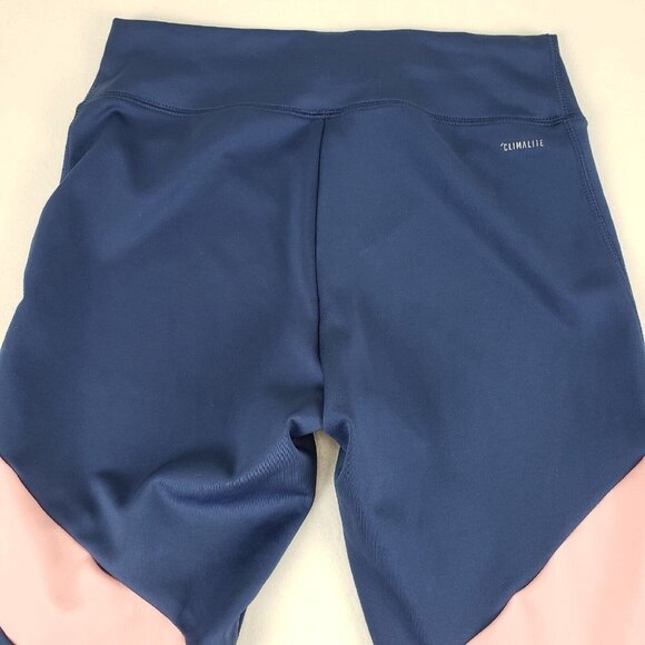 Adidas Womens Designed To Move Leggings Blue Womens Small Color Block Climalite - Picture 6 of 12